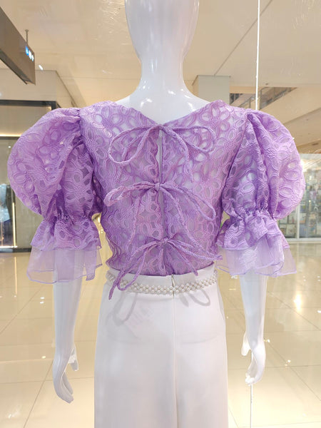Bethel Top (Printed Organza Fabric)