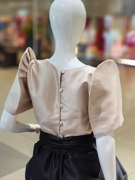 Mutya Top (Metallic Gazar Fabric)