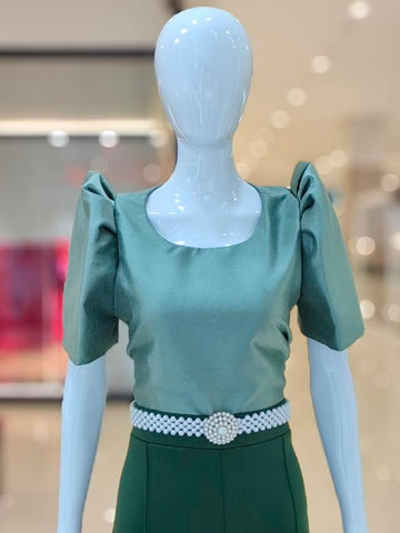 Mutya Top (Metallic Gazar Fabric)