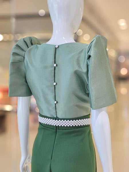 Mutya Top (Metallic Gazar Fabric)